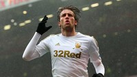 Michu, pasti pecinta Liga Inggris tahu nama ini. Bermain di Swansea musim 2012/2013, Muchi begitu apik dengan 18 gol di liga. Namun sayang, dirinya kerap kali dibekap cedera dan musim-musim selanjutnya namanya hilang bak ditelan bumi (Getty Images)