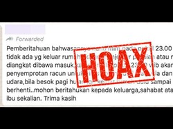 Broadcast Penyemprotan Racun Corona di Malam Hari Dipastikan Cuma Hoax