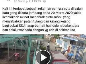 Viral Video Ibu dan Balita Tabrak Pintu Mobil yang Dibuka Tiba-tiba