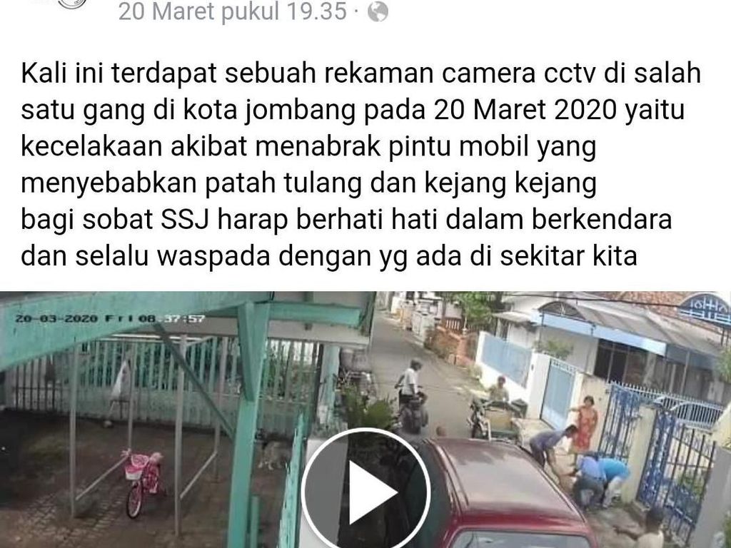 Viral Video Ibu dan Balita Tabrak Pintu Mobil yang Dibuka Tiba-tiba Viral Video Ibu dan Balita Tabrak Pintu Mobil yang Dibuka Tiba-tiba
