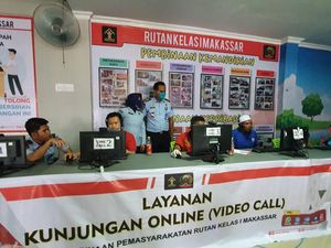 Cegah Corona, Rutan di Makassar Terapkan Kunjungan Online via Video Call