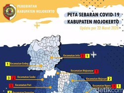 PDP Corona di Kabupaten Mojokerto Bertambah Jadi 6 Orang, Ini Peta Sebarannya