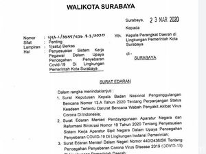 Pemkot Surabaya Berlakukan Shift Kerja untuk PNS/Non PNS