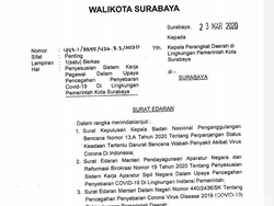 Pemkot Surabaya Berlakukan Shift Kerja untuk PNS/Non PNS