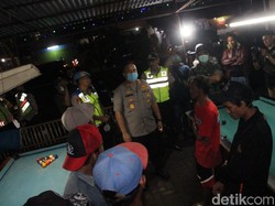 Polisi Malang Bubarkan Warga yang Nongkrong di Warung Malam Hari