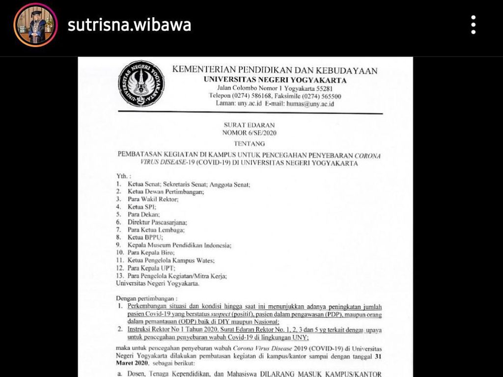 Gegara Corona, UNY Lockdown! Gegara Corona, UNY Lockdown!