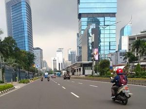 Imbas Corona, Jalan di Jakarta Lengang