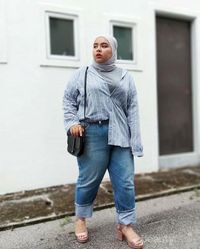 ootd orang gendut hijab