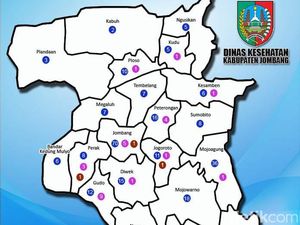 Ini Peta Persebaran Corona di Jombang dan Kota Mojokerto