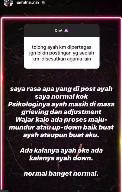 Salmafina Jawab Kabar Sunan Rindu Dirinya sebagai Muslimah 