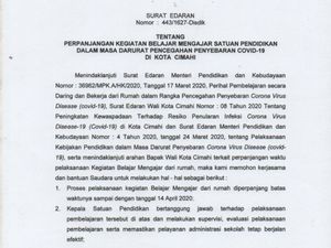 Disdik Cimahi Perpanjang Masa Belajar di Rumah hingga 14 April Disdik Cimahi Perpanjang Masa Belajar di Rumah hingga 14 April