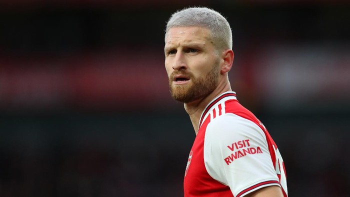 LONDON, ENGLAND - FEBRUARY 23: Shkodran Mustafi of Arsenal during the Premier League match between Arsenal FC and Everton FC at Emirates Stadium on February 23, 2020 in London, United Kingdom. (Photo by Catherine Ivill/Getty Images)