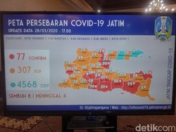 Ini Peta Terbaru Sebaran Virus Corona di Jawa Timur