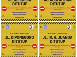 Pandemi Corona, Sejumlah Jalan Protokol di Bandung Ditutup Sementara