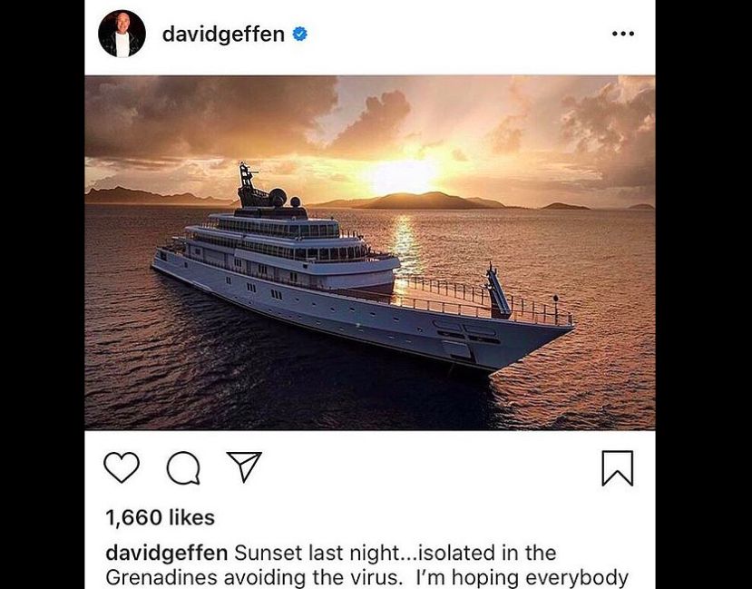 Unggahan IG David Geffen