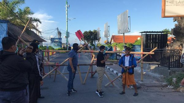 Potret Penutupan Seluruh Pantai di Kuta Bali