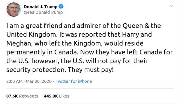 Unggahan Donald Trump
