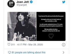 Terinfeksi Corona, Pencipta Lagu I Love Rock N Roll Meninggal