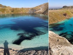 Halau Turis, Polisi Siram Laguna Cantik Ini dengan Cat Hitam