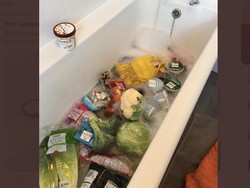 Takut Virus Corona, Ibu Ini Rendam Bahan Makanan pakai Air Sabun di Bak Mandi