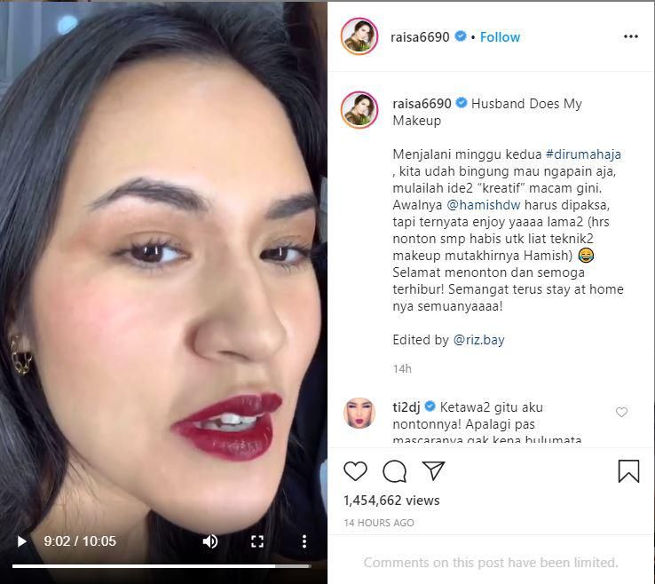 Lucu & Mesra, Hamish Daud Make Over Raisa Saat Jalani Social Distancing
