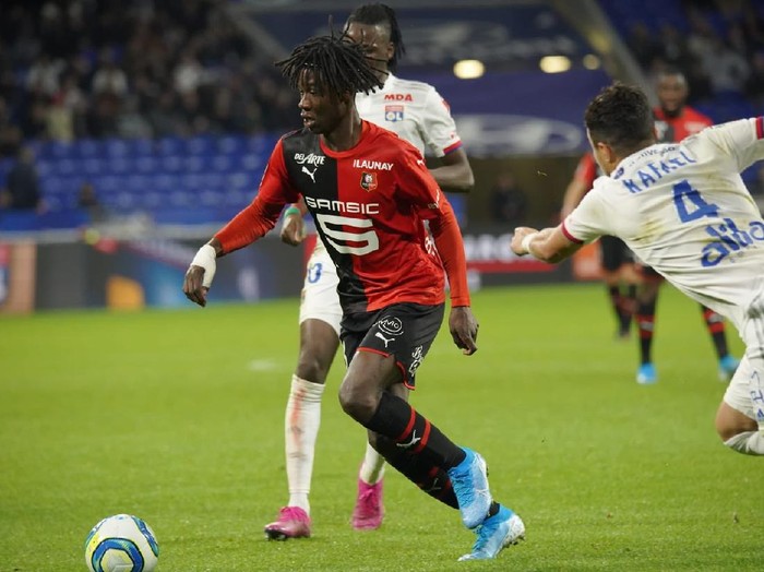 Eduardo Camavinga saat bermain untuk Rennes