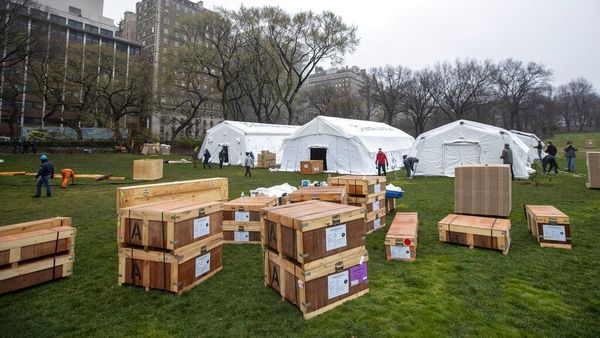 Rumah Sakit Darurat Corona Berdiri di Central Park New York