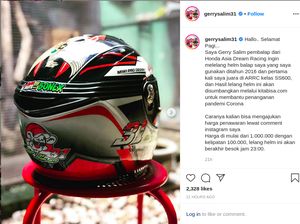 Bantu Penanganan Corona, Pebalap Surabaya Ini Lelang Helm Bersejarah Bantu Penanganan Corona, Pebalap Surabaya Ini Lelang Helm Bersejarah