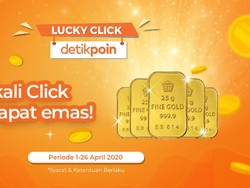 Ikut Lucky Click detikpoin Redeem 10 Poin Bisa Bawa Pulang Emas 25 Gram!