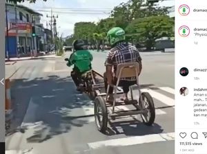 Kreatif Apa Keterlaluan? Physical Distancing Ala Abang Ojol Kreatif Apa Keterlaluan? Physical Distancing Ala Abang Ojol