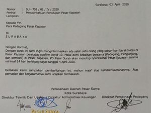 Pasar Kapasan Surabaya Akan Ditutup Cegah Penyebaran Corona