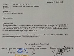 Pasar Kapasan Surabaya Akan Ditutup Cegah Penyebaran Corona