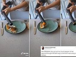 Viral! Aksi Gadis Memasak Telur yang Berakhir Ngenes
