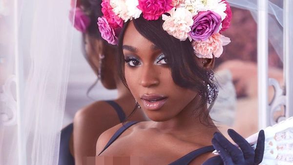 Potret Seksi Normani Jadi Model Lingerie Rihanna