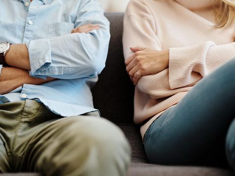 Jealousy, cheating or infidelity in relationship concept. Sad upset couple. No trust. Jealous wife or cheating husband. Married man and woman fighting. Silent treatment and communication problem.