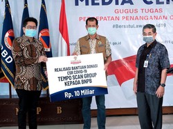 Tempo Scan Group Salurkan Rp 10 M ke BNPB untuk Penanganan Corona