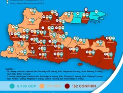 Terus Bertambah, Zona Merah di Jatim Kini Jadi 21