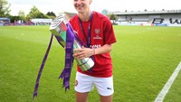 Musim kemarin, dia berhasil membawa timnya menyabet juara FA WSL. itu menjadi koleksi piala ketiga bagi Arsenal Women FC (Getty Images)