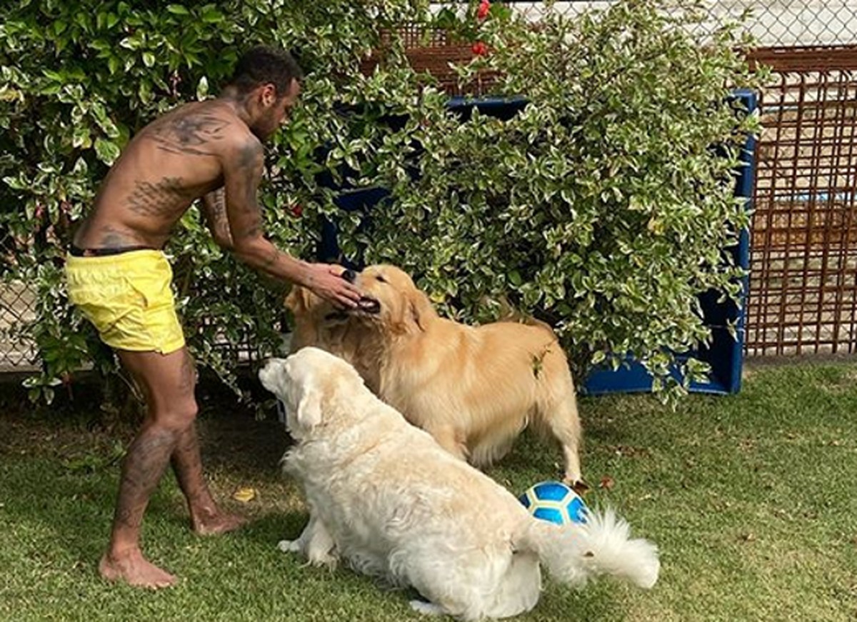 Cara Neymar Latihan Bola: Lari Dikejar Anjing (Instagram/neymarjr)