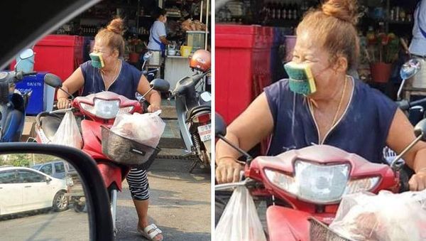 Masker Langka, Orang-orang Pakai Jas Hujan sampai Topeng