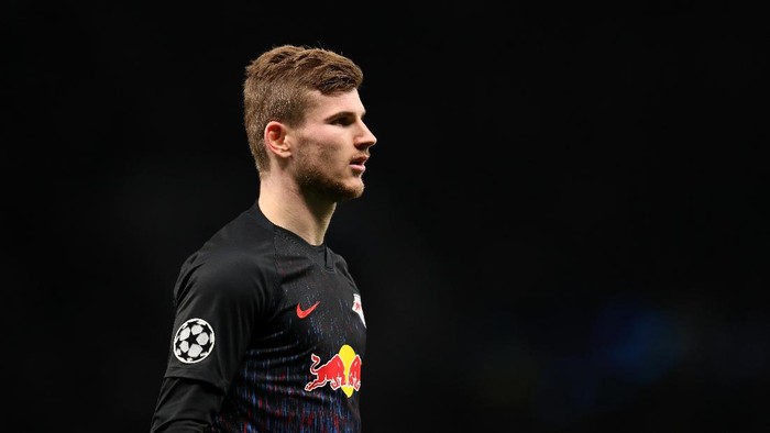 LONDON, ENGLAND - FEBRUARY 19: Timo Werner of RB Leipzig during the UEFA Champions League round of 16 first leg match between Tottenham Hotspur and RB Leipzig at Tottenham Hotspur Stadium on February 19, 2020 in London, United Kingdom. (Photo by Catherine Ivill/Getty Images)