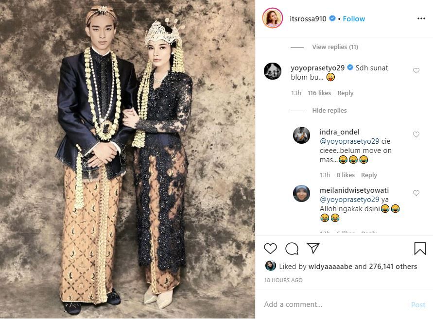 Rossa Pasang Foto Nikah, Eks Suami Beri Kedipan & Komen Mengejutkan