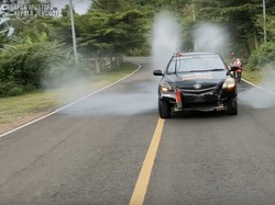 Basmi Corona, Toyota Vios Menjelma Kendaraan Water Canon