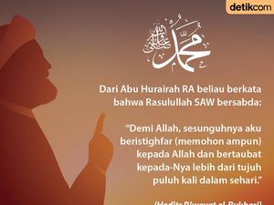 Hadits Pendek: Berapa Kali Rasulullah Baca Istighfar dalam Sehari?