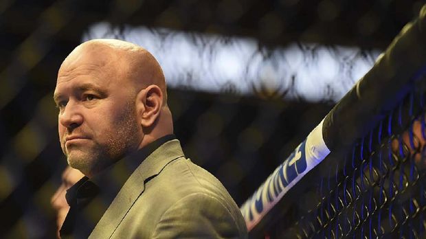 ATLANTA, GEORGIA - APRIL 13: UFC president Dana White stands in the ring during the UFC 236 event at State Farm Arena on April 13, 2019 in Atlanta, Georgia.   Logan Riely/Getty Images/AFP