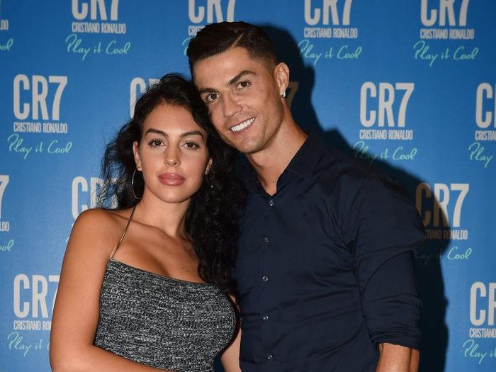 TURIN, ITALY - SEPTEMBER 12: Cristiano Ronaldo and Georgina Rodriguez celebrate the launch of new CR7 Play It Cool with friends and family on September 12, 2019 in Turin, Italy. (Photo by Tullio M. Puglia/Getty Images for CR7 Play It Cool)