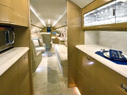 Bagian dapur di jet pribadi Messi (Gulfstream)