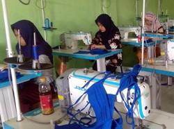 Tampung Donasi, SMK di Palabuhanratu Kompak Bikin Masker