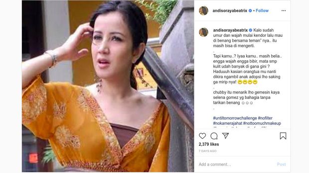 Unggahan Andi Soraya