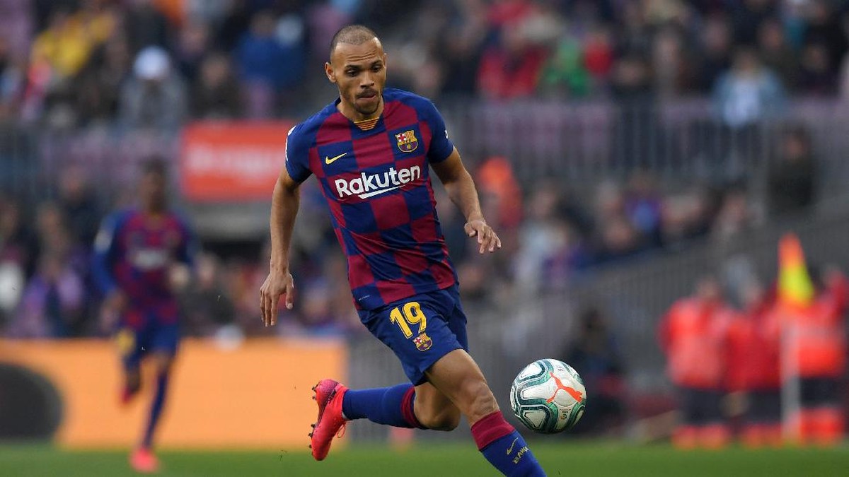 Martin Braithwaite dilaporkan segera bergabung ke West Ham United dari Barcelona. (Foto: Getty Images/Alex Caparros)